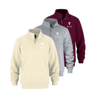 Chandail en molleton pour adulte à fermeture éclair 1/4