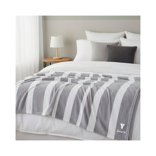 Striped Flannel Fleece Blanket