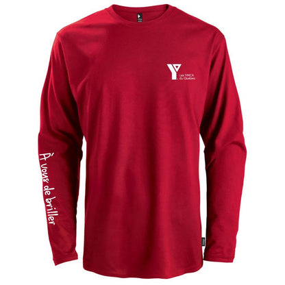 T-shirt LS fait au Canada Les YMCA du Québec À vous de briller